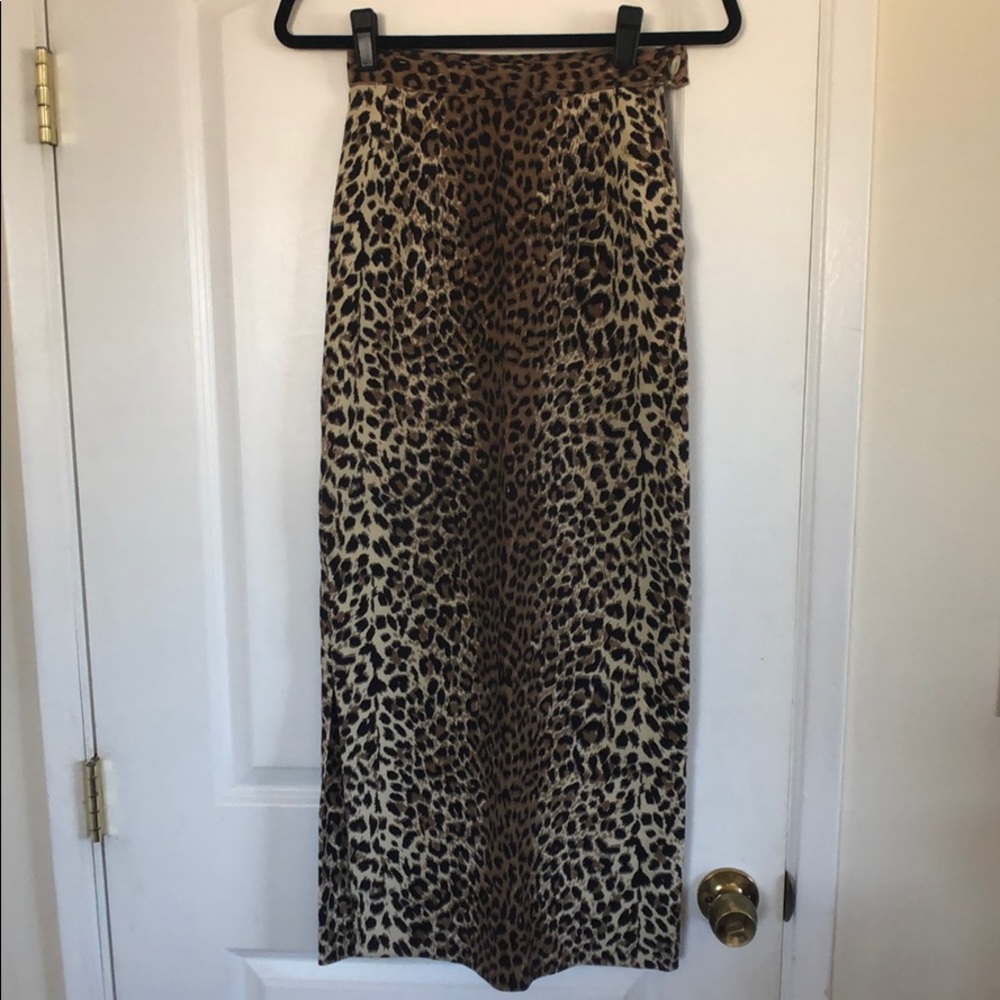 Vintage metal zipper wiggle skirt